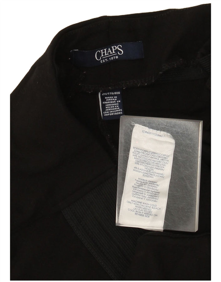Chaps Leggings para mujer UK 20 2XL Viscosa negra