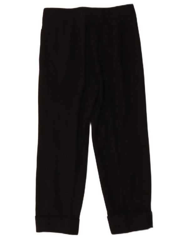 Vintage mujer pantalones recortados W26 L23 lana negra