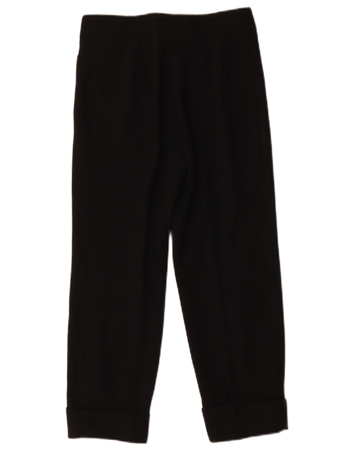 Vintage mujer pantalones recortados W26 L23 lana negra