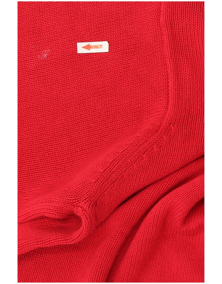Marks & Spencer - Jersey de cuello redondo para hombre, talla grande, algodón rojo