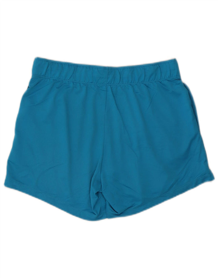 NIKE Pantalones cortos deportivos Dri Fit para mujer UK 10 Pequeño poliéster azul