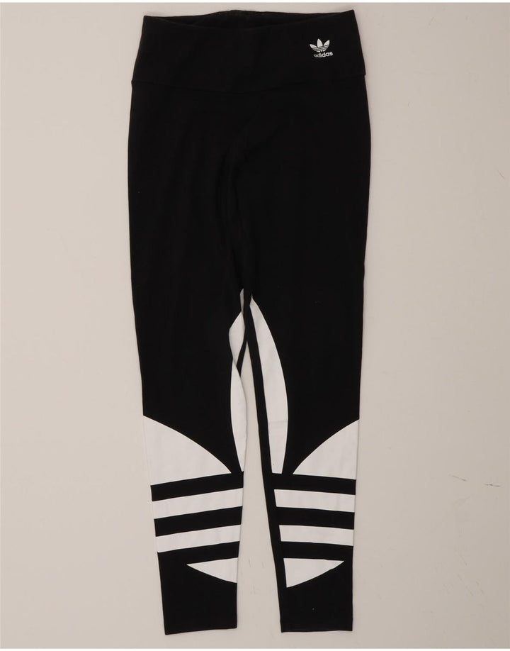 Adidas Leggings gráficos para mujer UK 10 Small Black Colourblock