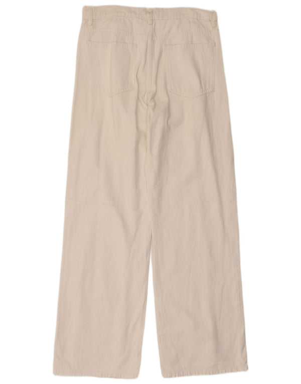 Zara Jeans De Pierna Ancha Para Mujer EU 40 Medium W30 L32 Blanco