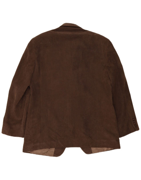 Marks & Spencer Chaqueta tipo blazer de pana con 3 botones para hombre UK 44 XL Marrón