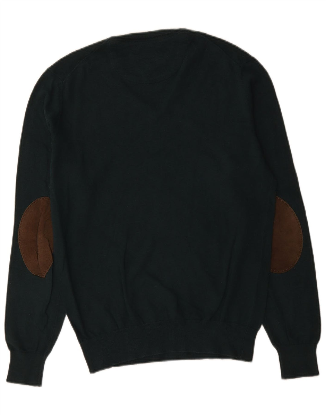Massimo Dutti Hombre Jersey Cuello Pico Small Verde Algodón