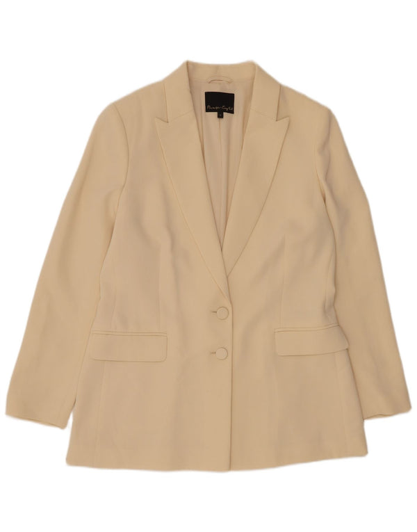 Phase Eight Chaqueta tipo blazer de 2 botones para mujer UK 44 Poliéster beige medio