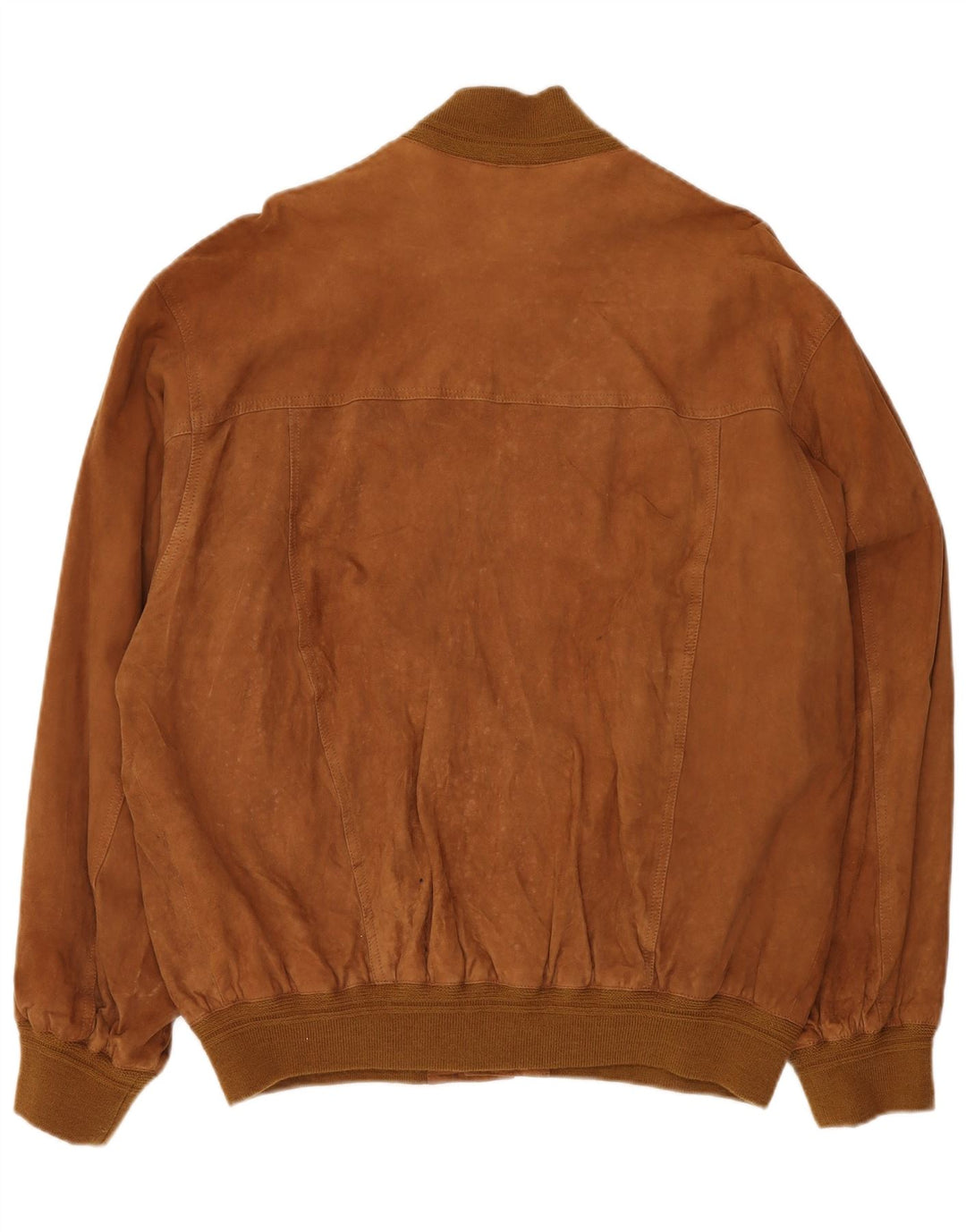 VINTAGE Chaqueta bomber de ante para hombre IT 58 4XL Cuero marrón