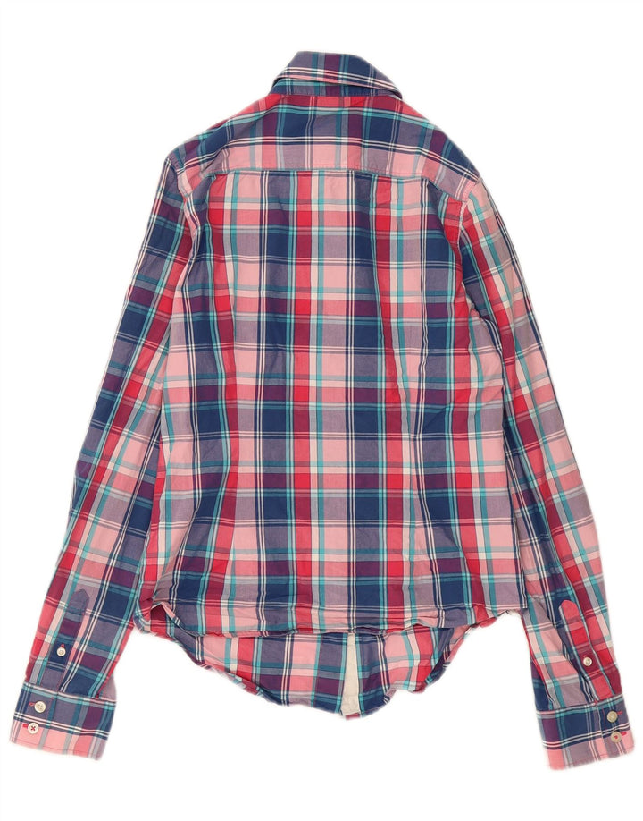 JACK WILLS Camisa de corte clásico para mujer UK 10 Small Multicolor Check