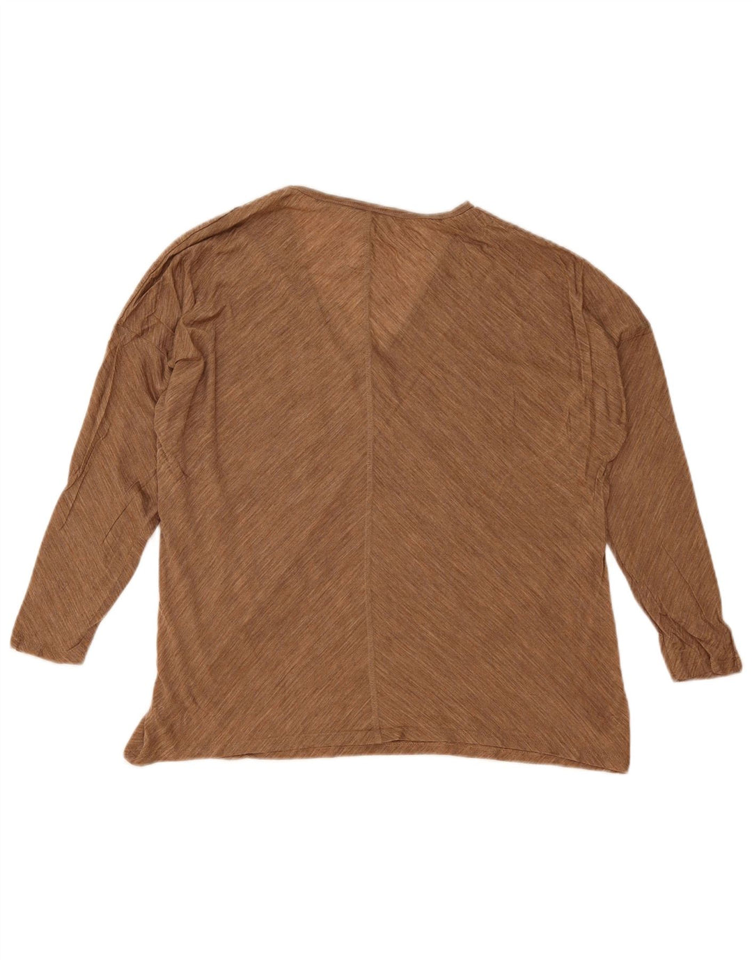 Massimo Dutti Top Oversize Mujer Manga Larga UK 10 Small Beige Moteado