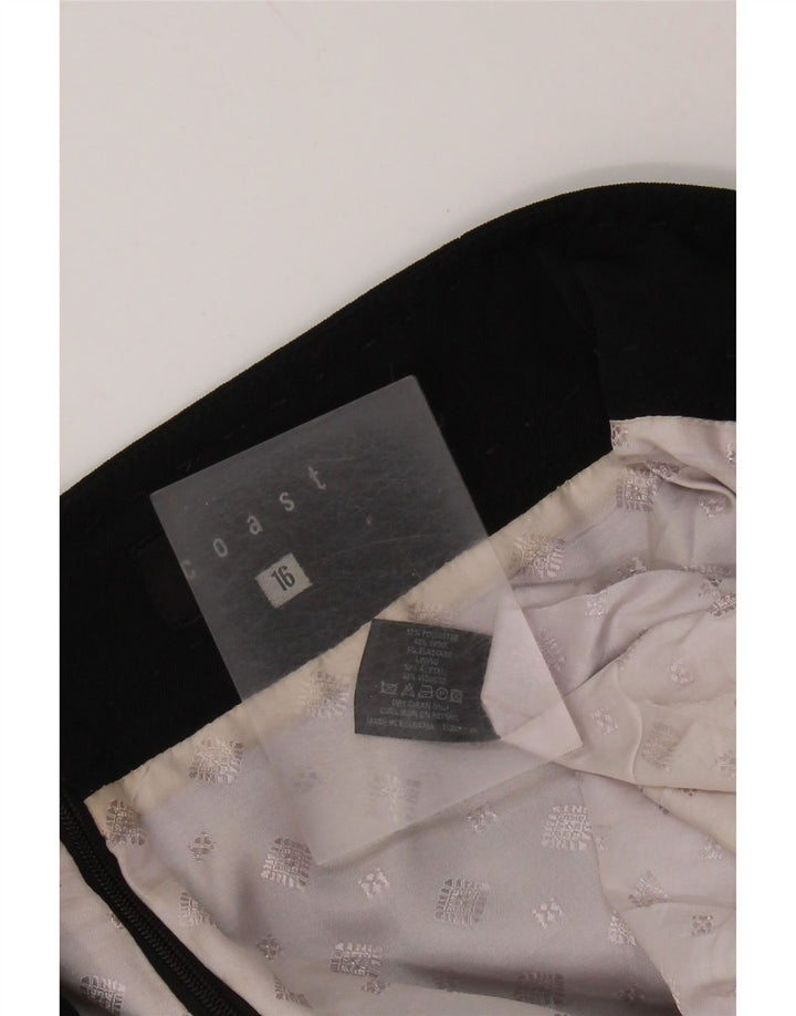 COAST Falda acampanada para mujer UK 40 Grande W34 Poliéster negro