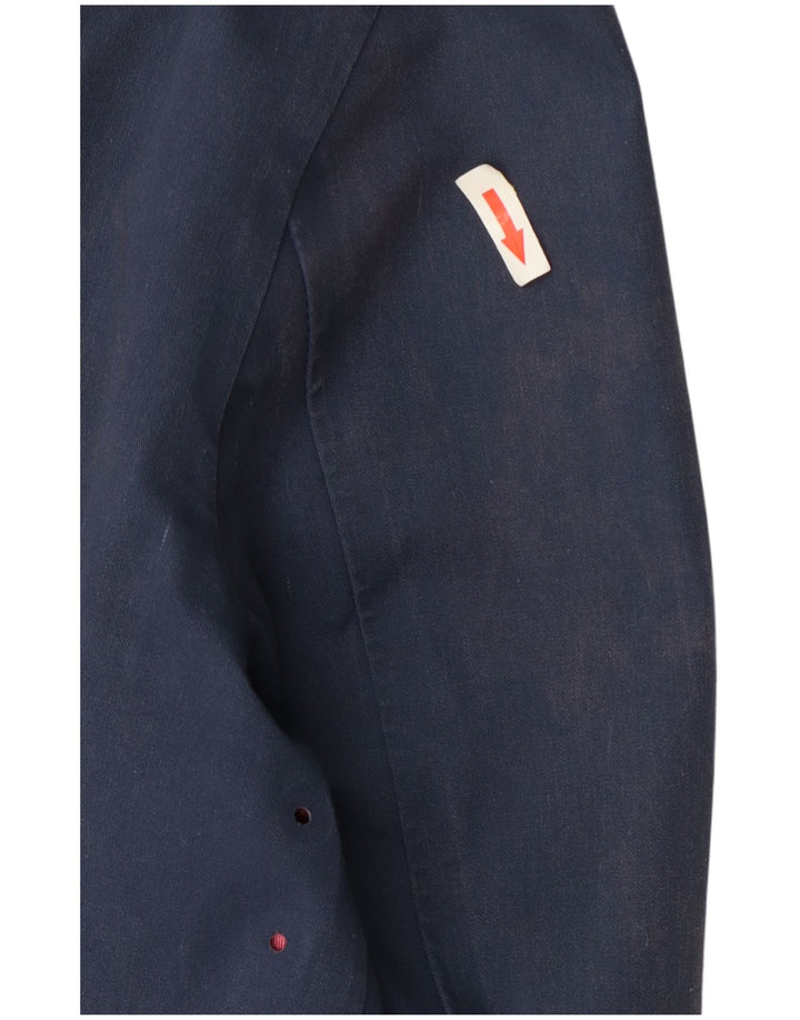 K-Way Chaqueta impermeable con capucha para hombre UK 38 Medium Azul marino Algodón