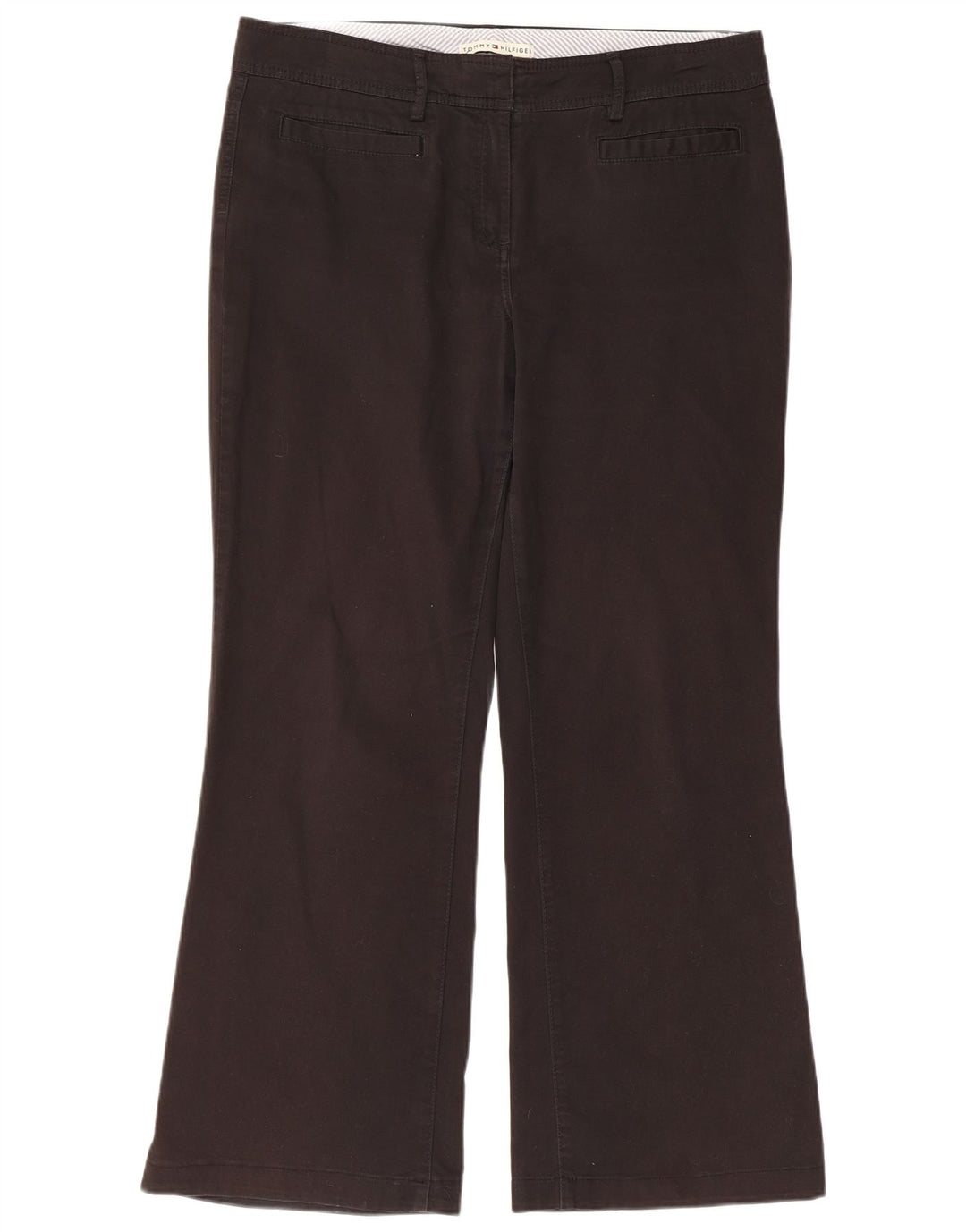 TOMMY HILFIGER Pantalones casuales con corte de bota para mujer US 14 XL W36 L30 Negro