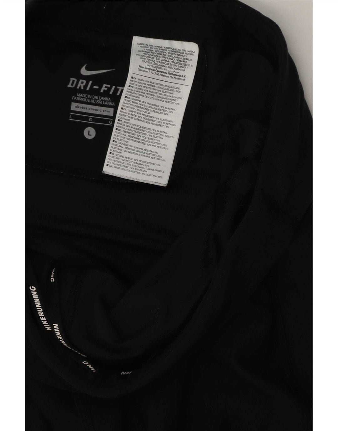 Nike - Leggings para correr para mujer, talla 40, poliéster negro grande