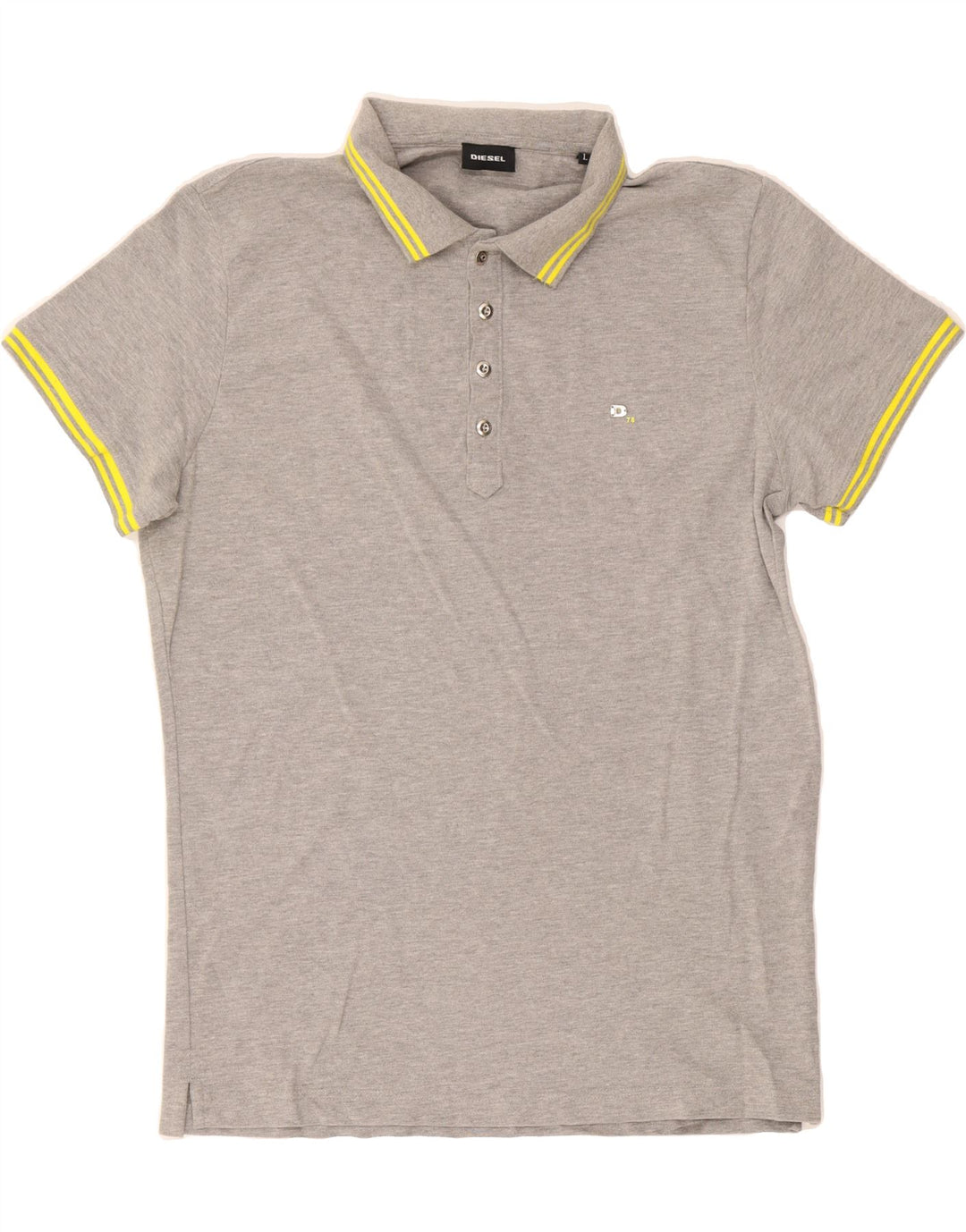 DIESEL Mens Polo Shirt Large Grey Vintage Diesel and Second-Hand Diesel from Messina Hembry 