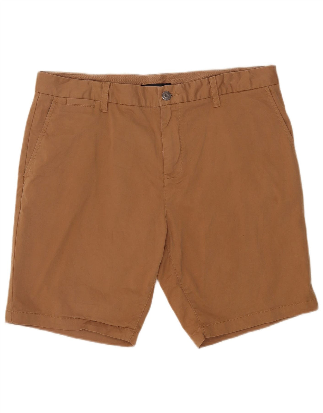 French Connection Pantalones cortos chinos para hombre W36 Algodón marrón grande