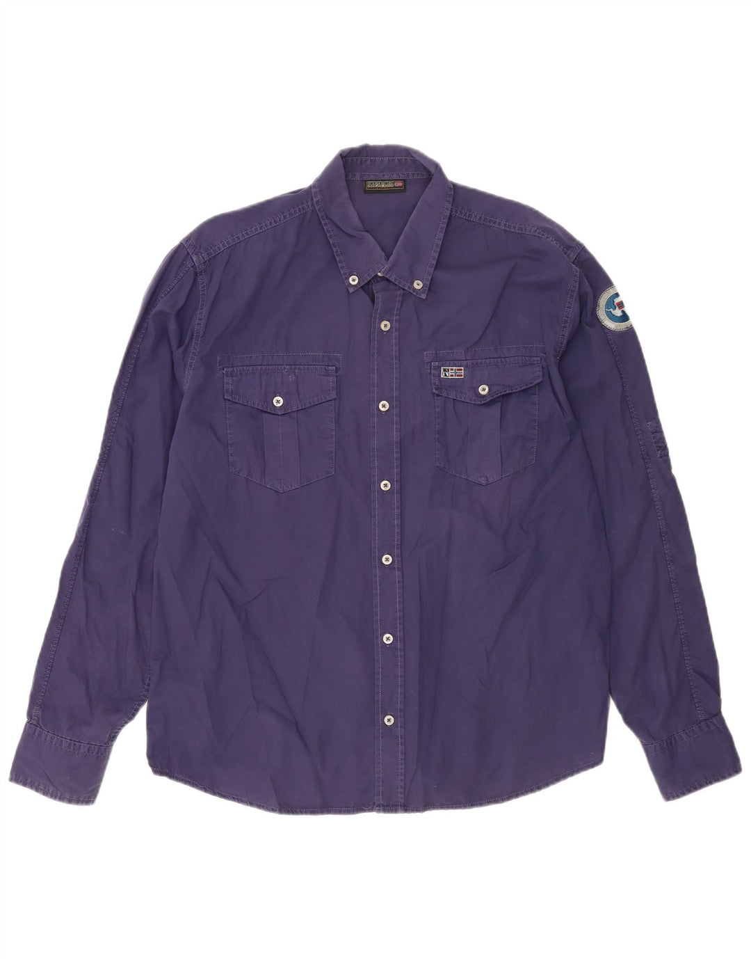 NAPAPIJRI Camisa Hombre XL Azul Marino Algodón