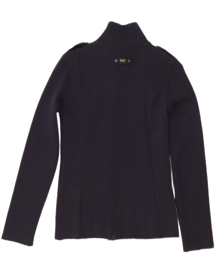 Blauer - Cárdigan para mujer, talla 10, tamaño pequeño, lana azul marino
