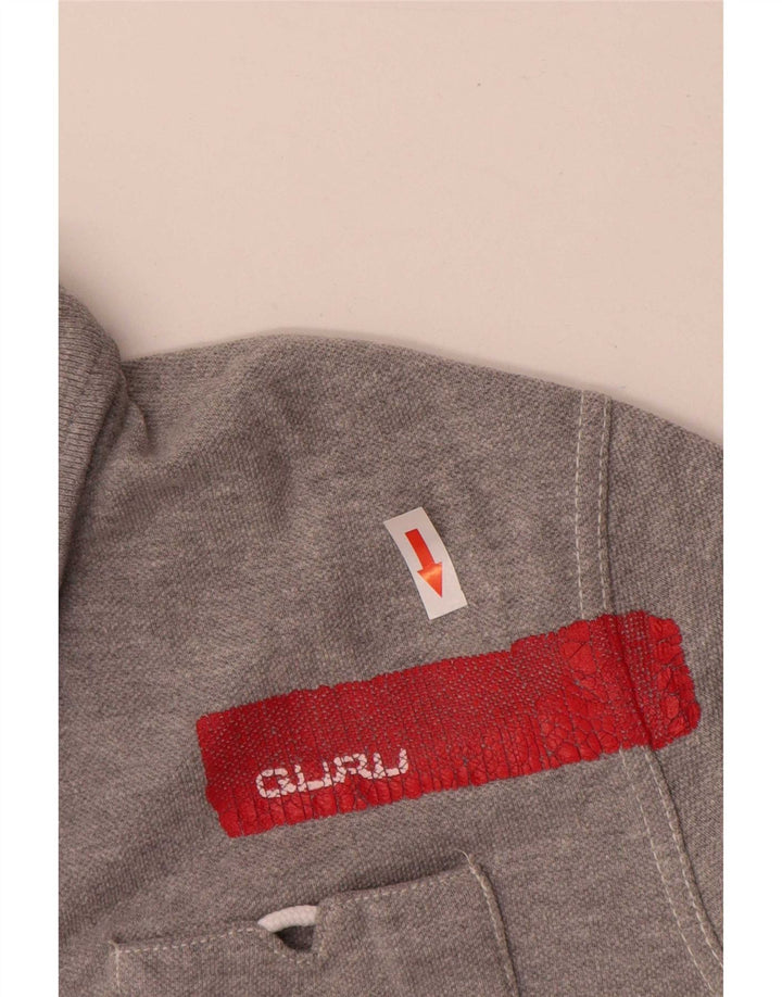 Guru Polo para hombre de algodón gris grande