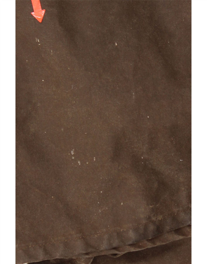 Vintage hombres encerado algodón abrigo Reino Unido 40 marrón grande