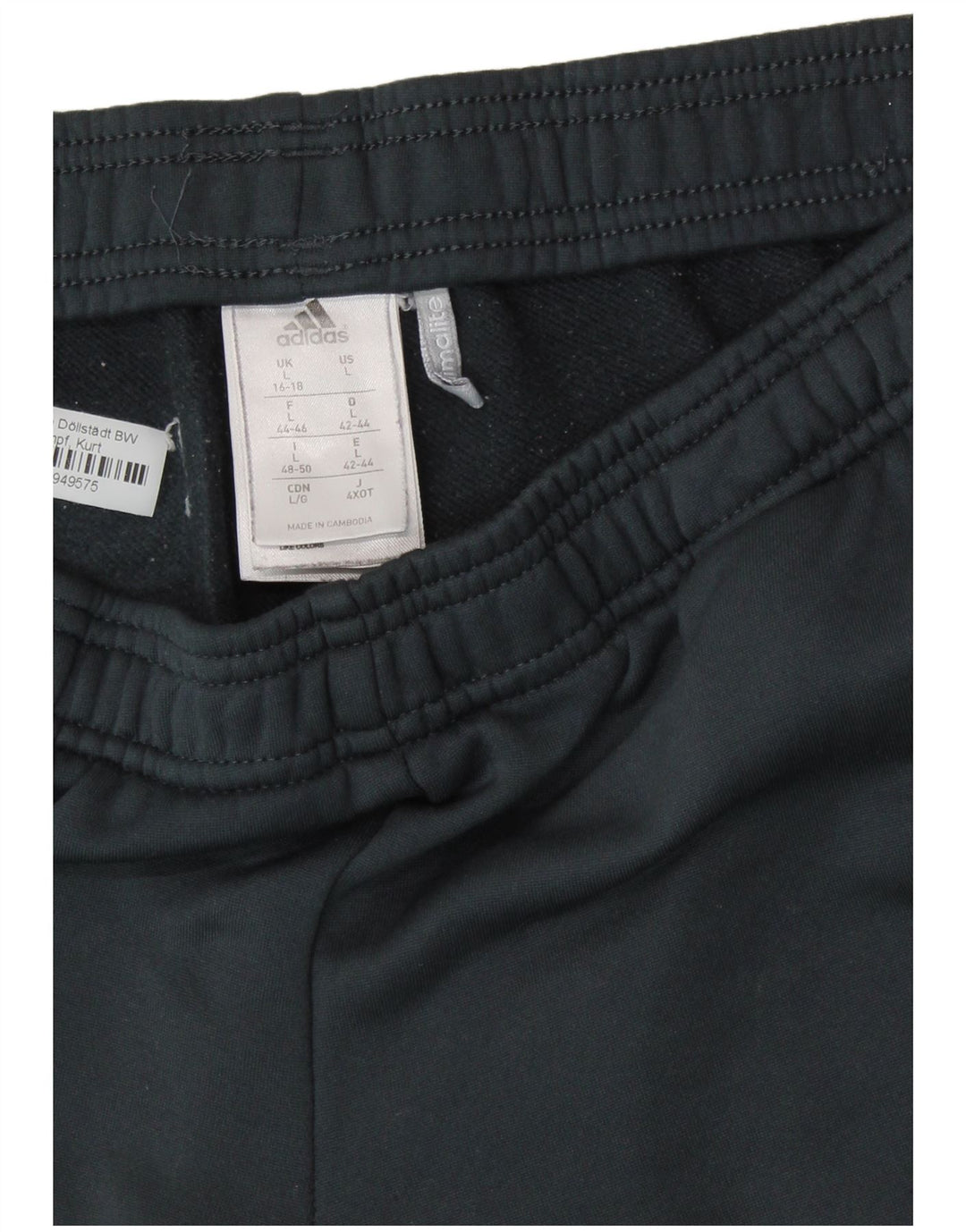 ADIDAS Mujer Chándal Pantalones Joggers UK 16/18 Grande Gris Poliéster