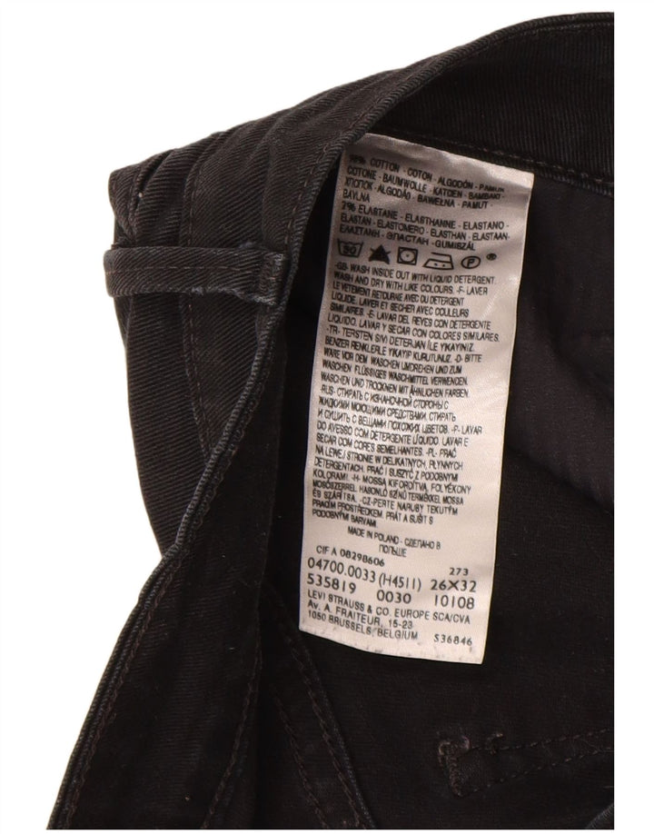 LEVI'S Vaqueros rectos de corte clásico Demi Curve para mujer W26 L32 Negro