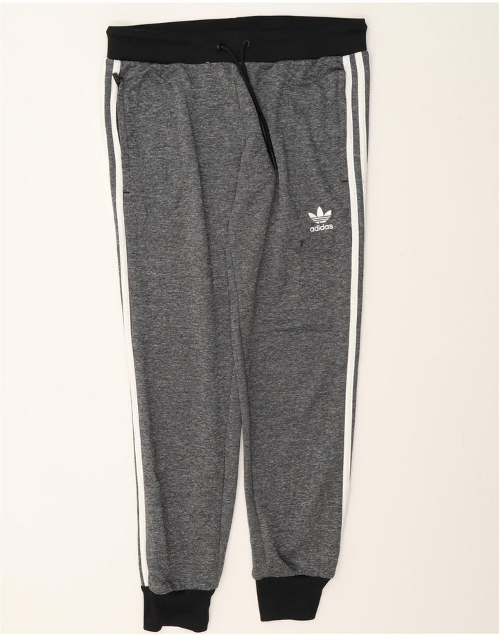 Adidas Pantalones de chándal para mujer Joggers UK 12 Poliéster gris medio