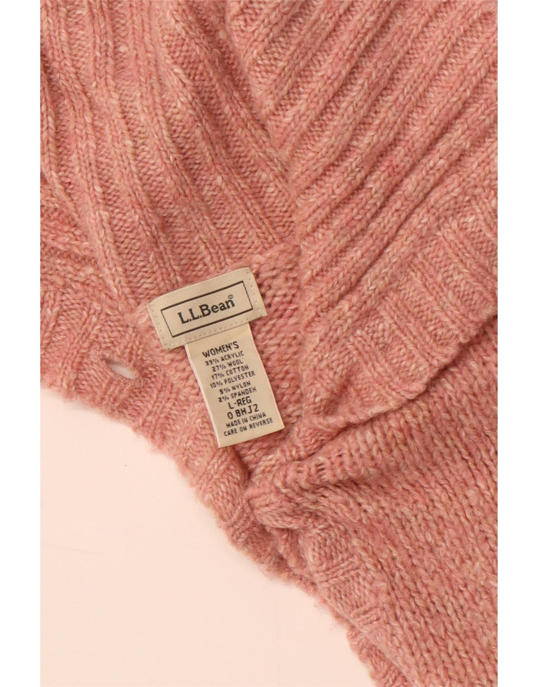 L.L.Bean Suéter tipo cárdigan para mujer Reino Unido 46 Grande Acrílico rosa