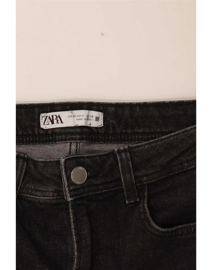 Zara Vaqueros Slim para Mujer EU 38 Small W28 L31 Negro