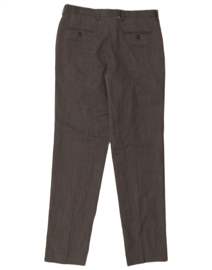 MICHAEL KORS Pantalón de traje ajustado para hombre W30 L30 Lana gris