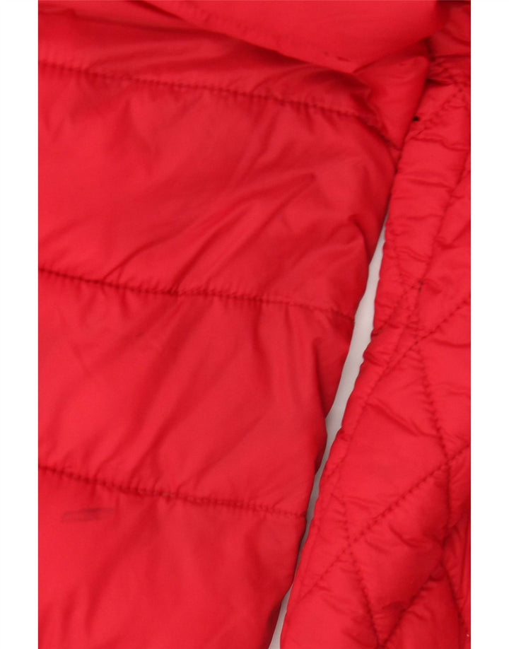 Michael Kors Chaqueta acolchada con capucha para mujer UK 46 Large Red Nylon