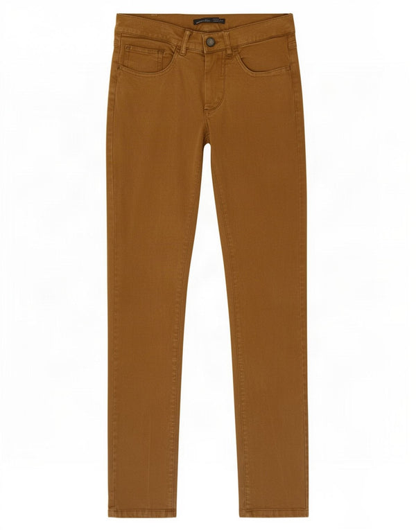 Zara Hombre Pantalones Casuales Pitillo EU 36 XS W29 L31 Algodón Marrón
