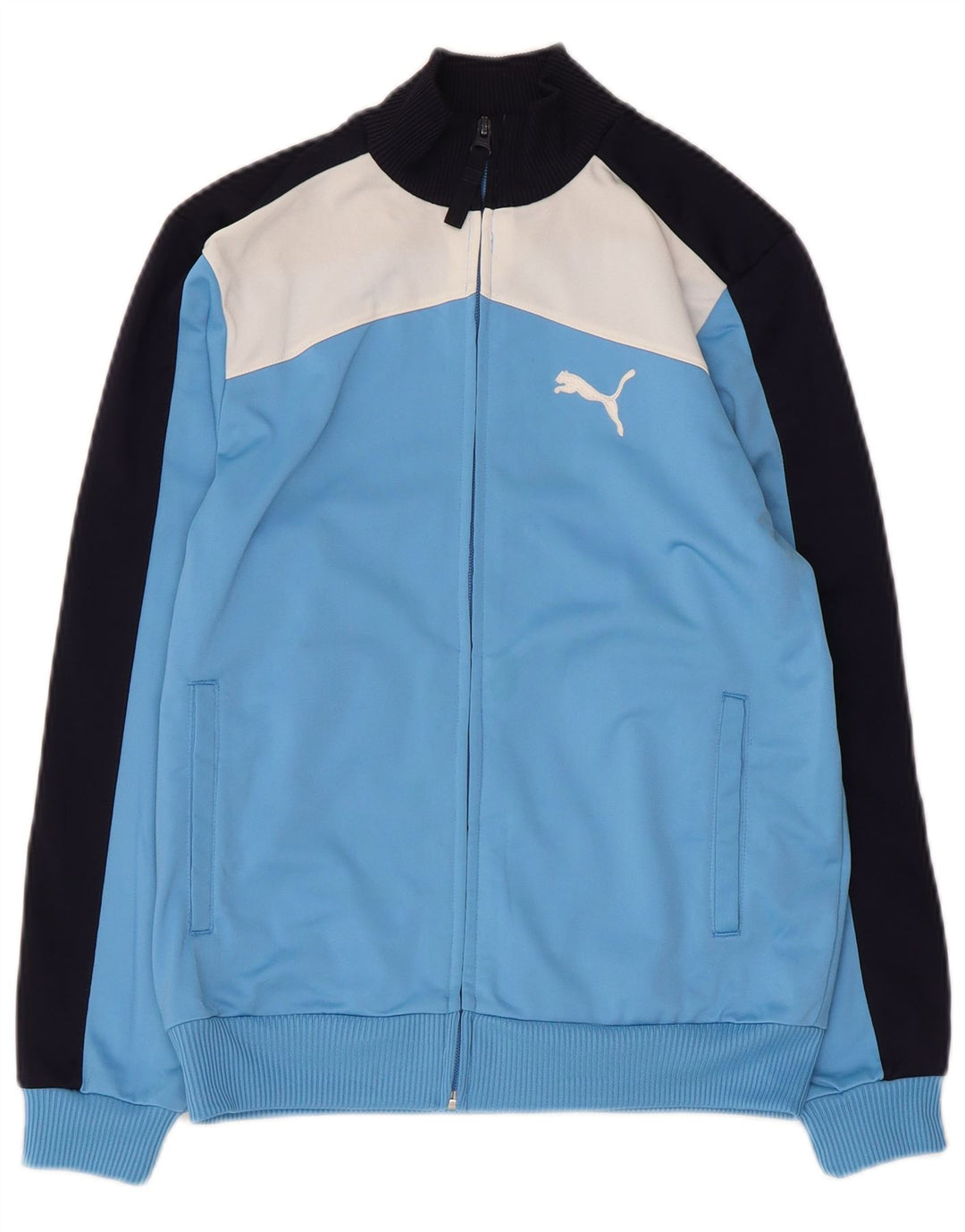 Puma Chaqueta de chándal para niña 11-12 años Azul Colorblock Poliéster