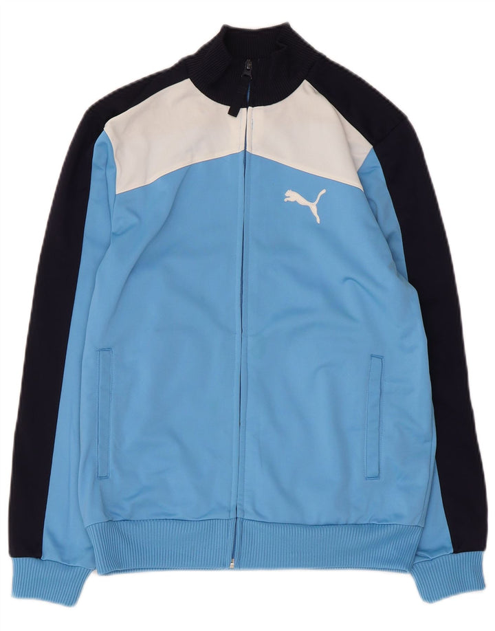 Puma Chaqueta de chándal para niña 11-12 años Azul Colorblock Poliéster