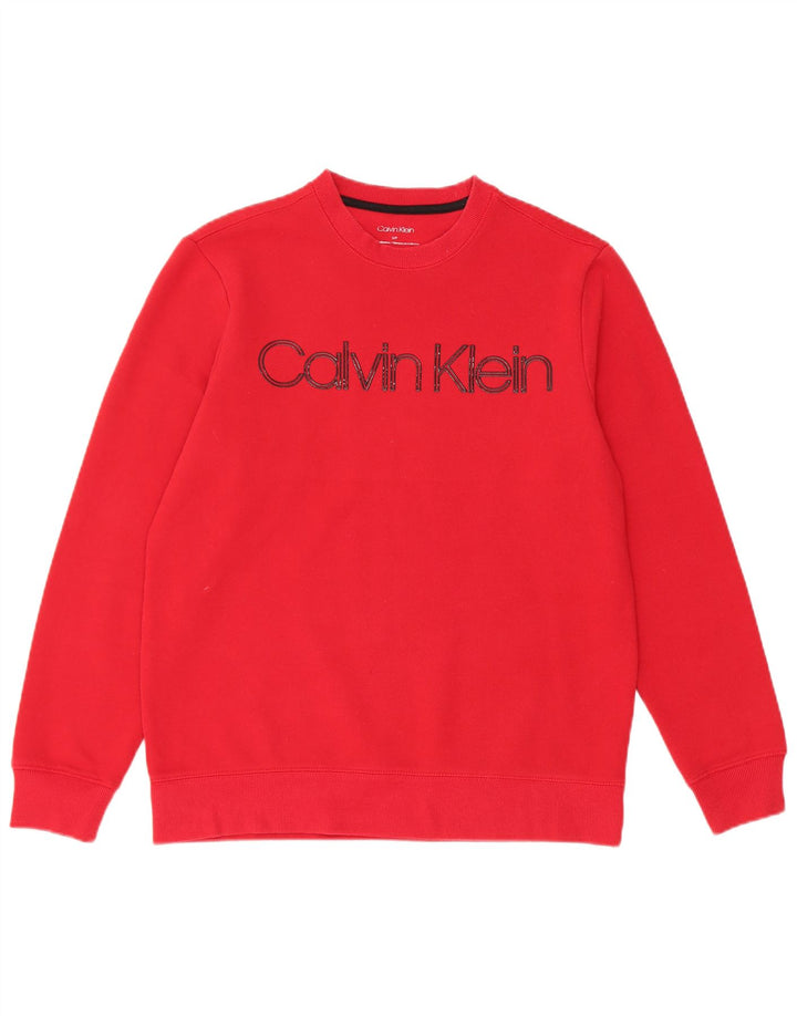 Calvin Klein Sudadera Gráfica para Hombre Jersey Pequeño Rojo