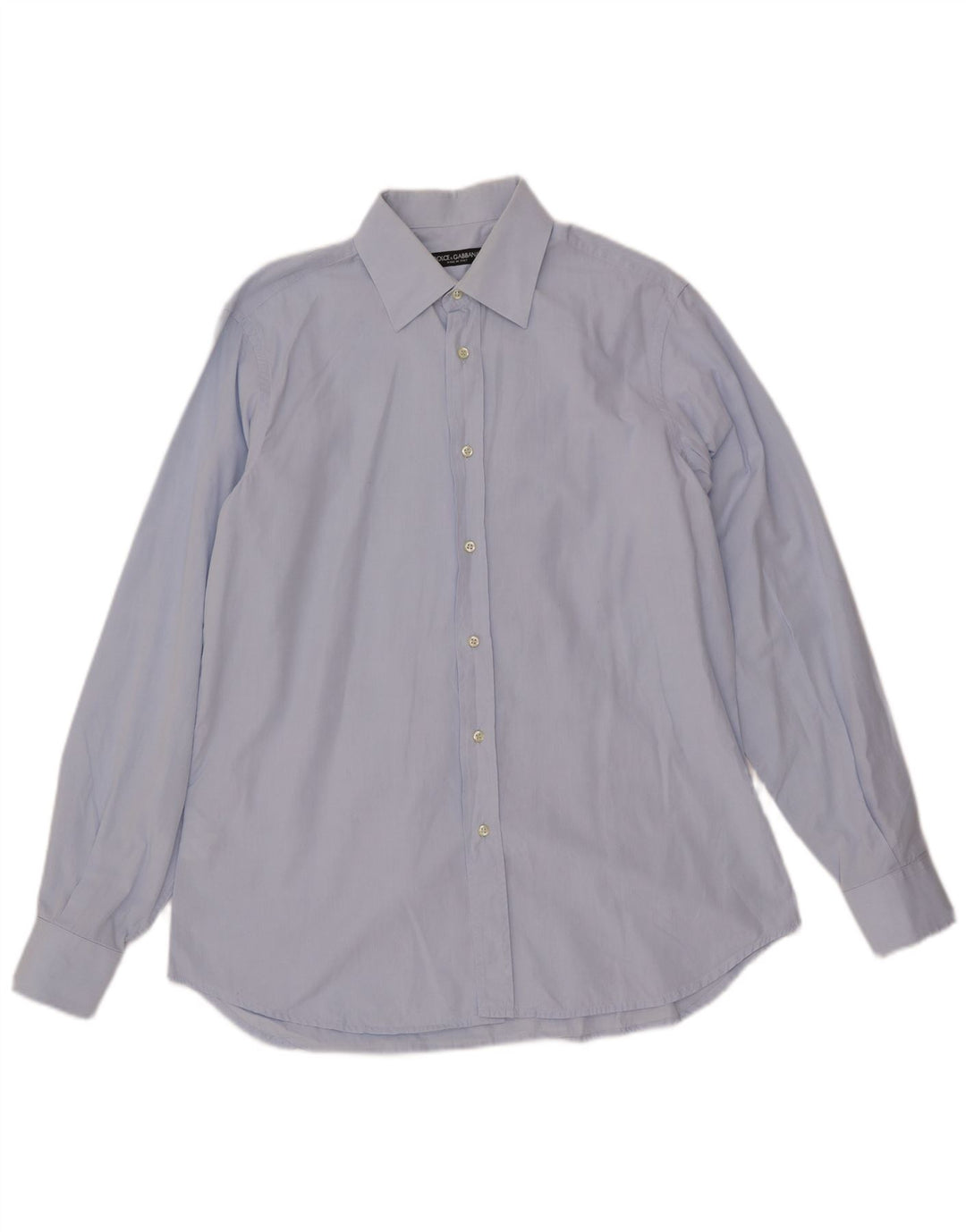 DOLCE & GABBANA Camisa Hombre Talla 16 41 Grande Azul Algodón