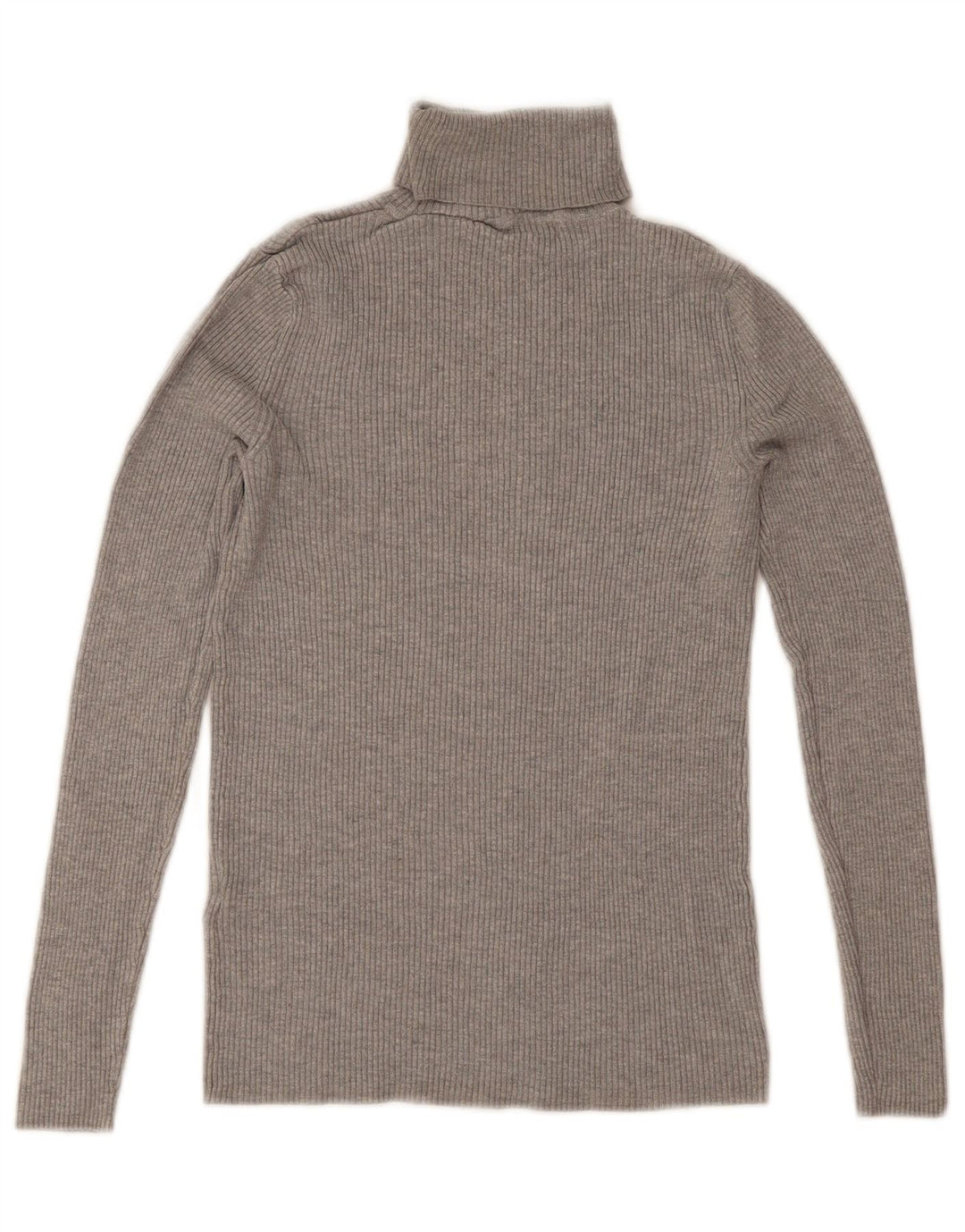 Marks & Spencer Suéter tipo jersey con cuello vuelto para mujer UK 8 Small Viscosa gris