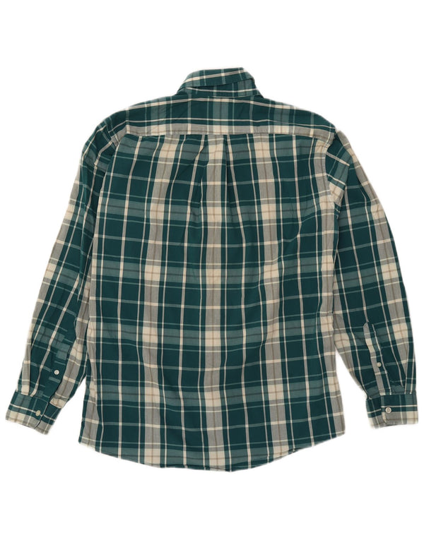 EDDIE BAUER Camisa de corte clásico para hombre de algodón a cuadros verde medio