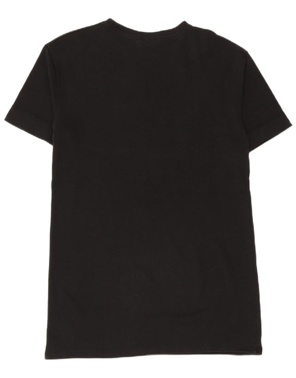 Zara Mujer Vestido Camiseta Reino Unido 44 Mediano Negro
