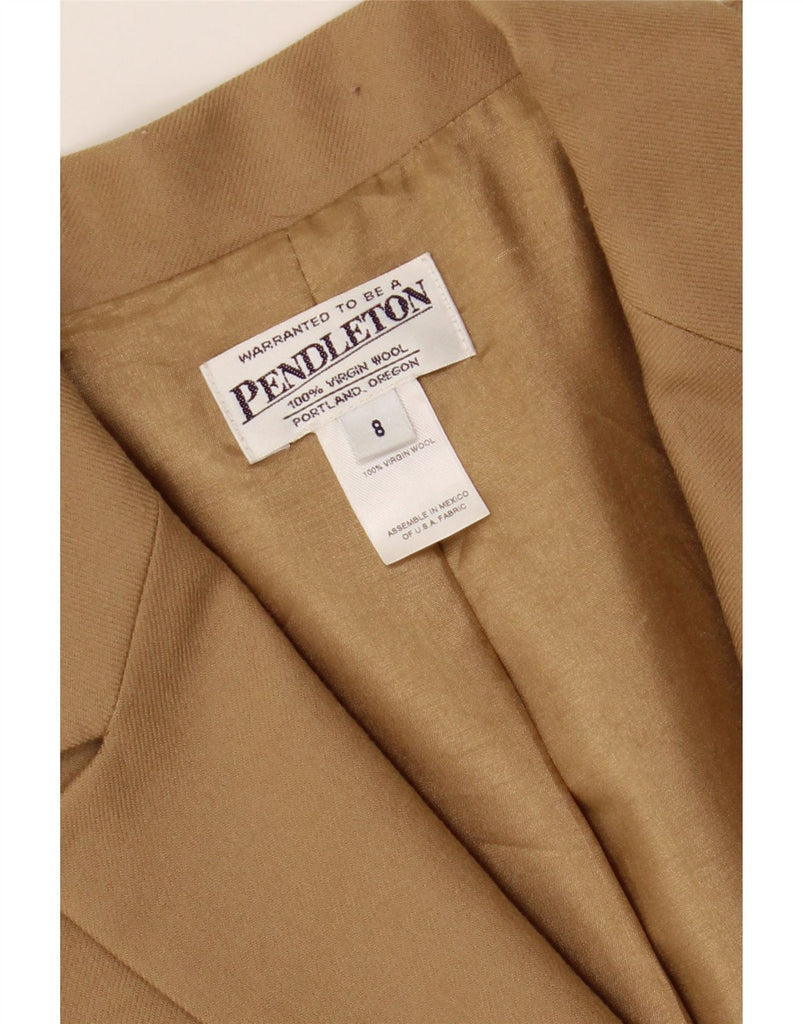 PENDLETON Womens Oversized 2 Button Blazer Jacket UK 8 Small  Beige Wool Vintage Pendleton and Second-Hand Pendleton from Messina Hembry 