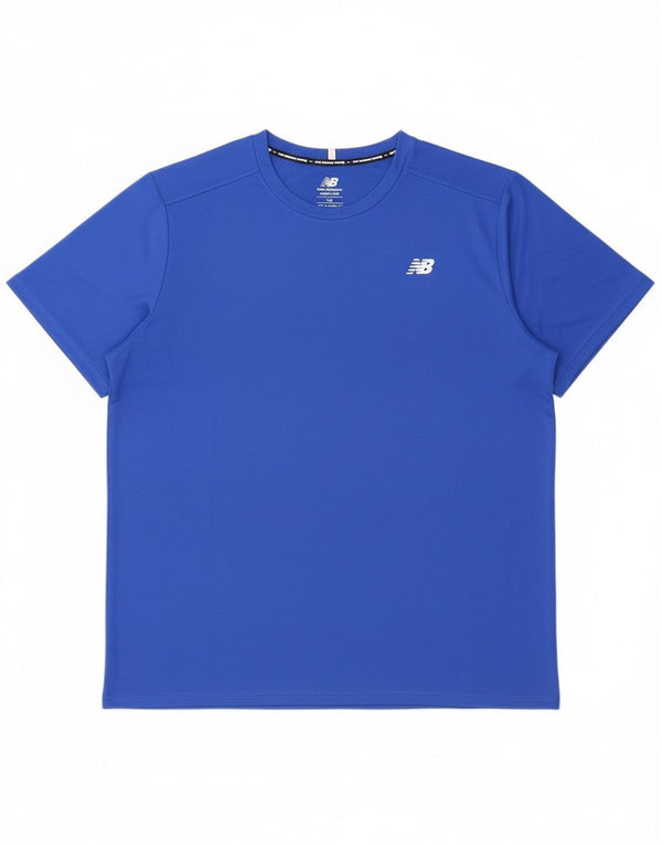 Camiseta New Balance Hombre Top XL Poliéster Azul
