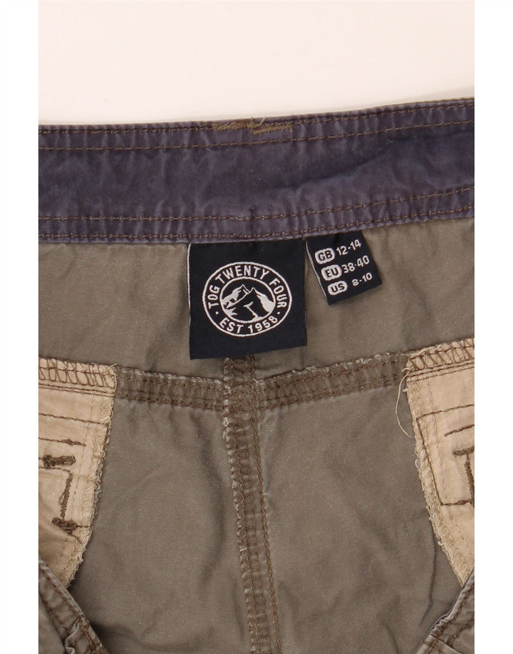 VINTAGE Womens Bermuda Shorts UK 12/14 Medium W36 Grey Cotton Vintage Vintage and Second-Hand Vintage from Messina Hembry 