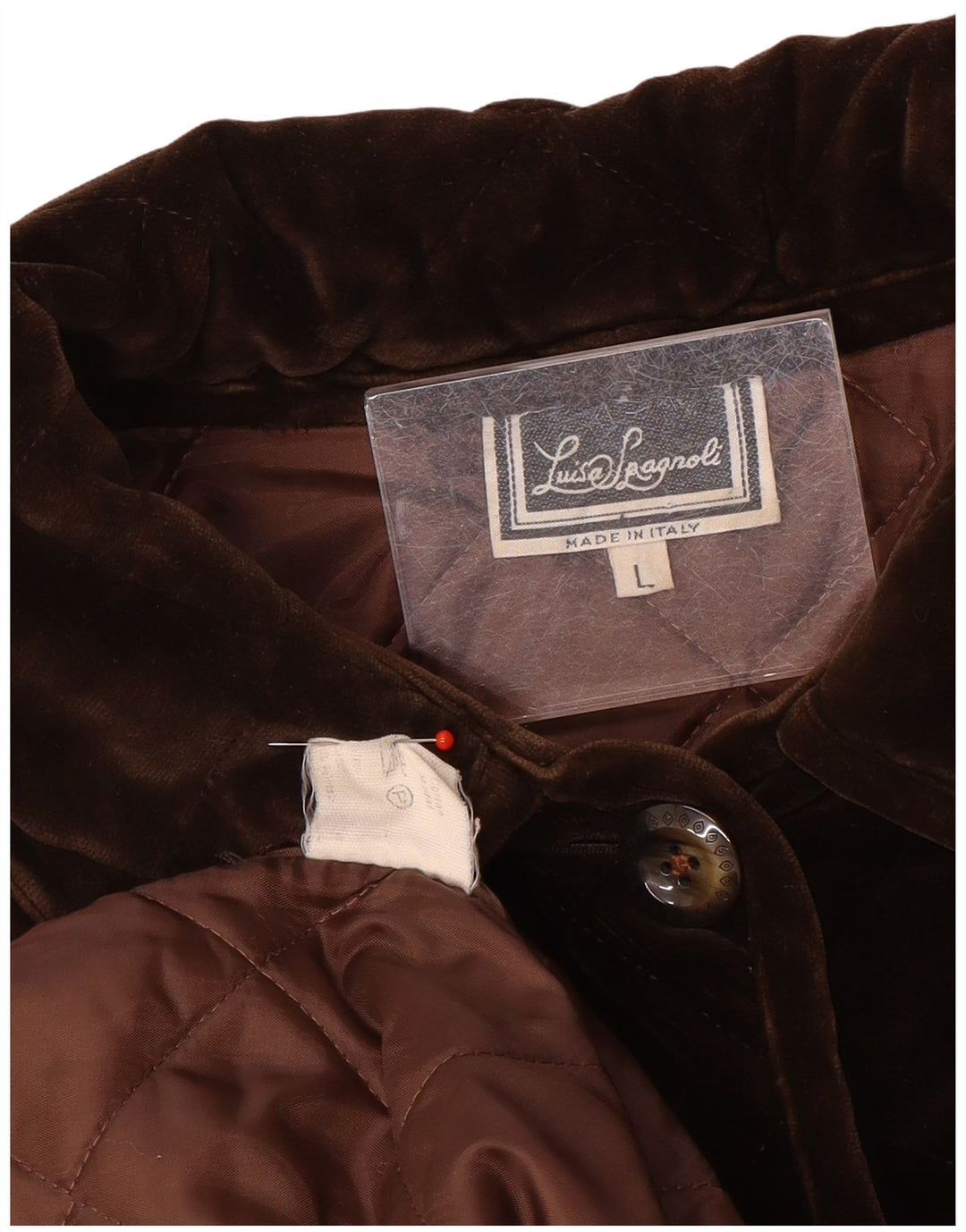 Luisa Spagnoli Chaqueta acolchada extragrande para mujer Reino Unido 40 Grande Algodón marrón