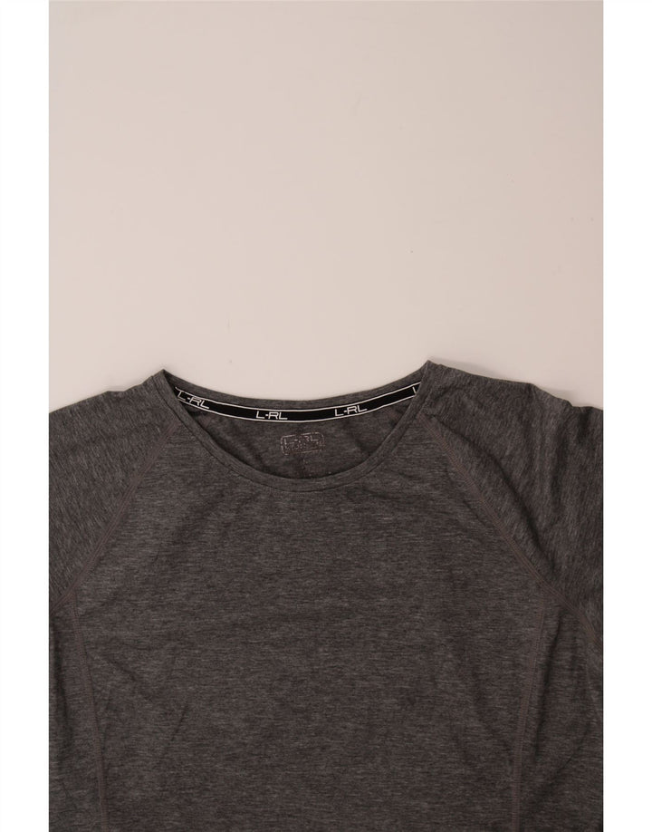 RALPH LAUREN Womens Top Long Sleeve UK 14 Large Grey Vintage Ralph Lauren and Second-Hand Ralph Lauren from Messina Hembry 