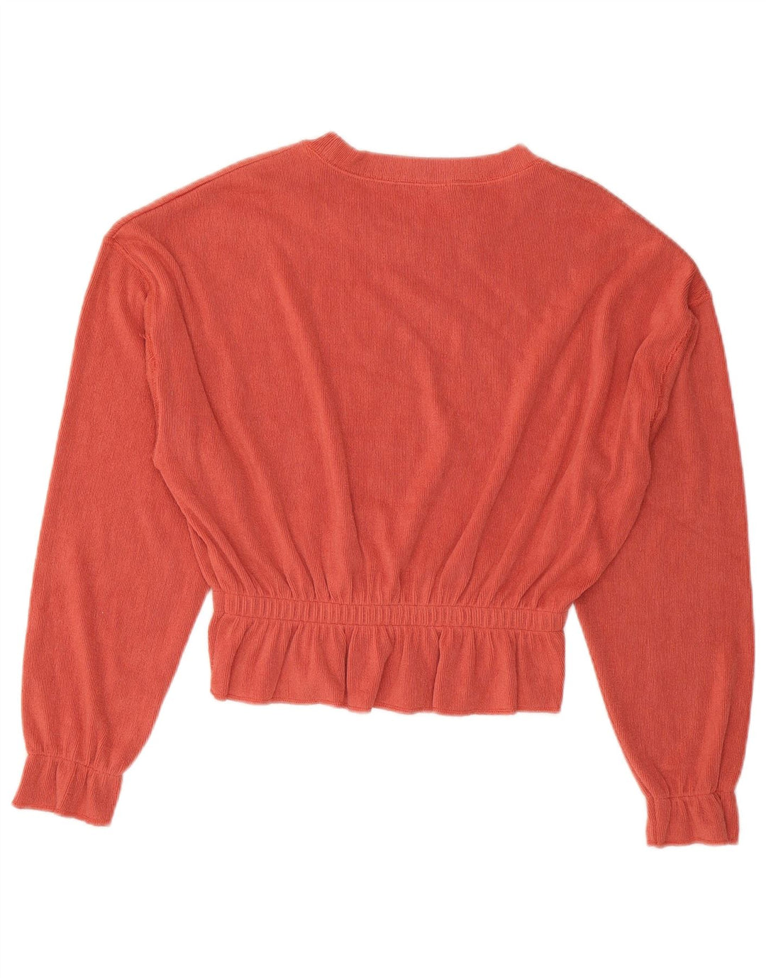Zara Blusa de manga larga corta extragrande para mujer UK 10 Small Naranja
