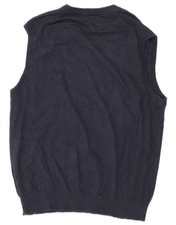 Chaps Chaleco para hombre Camiseta sin mangas Grande Azul marino Algodón