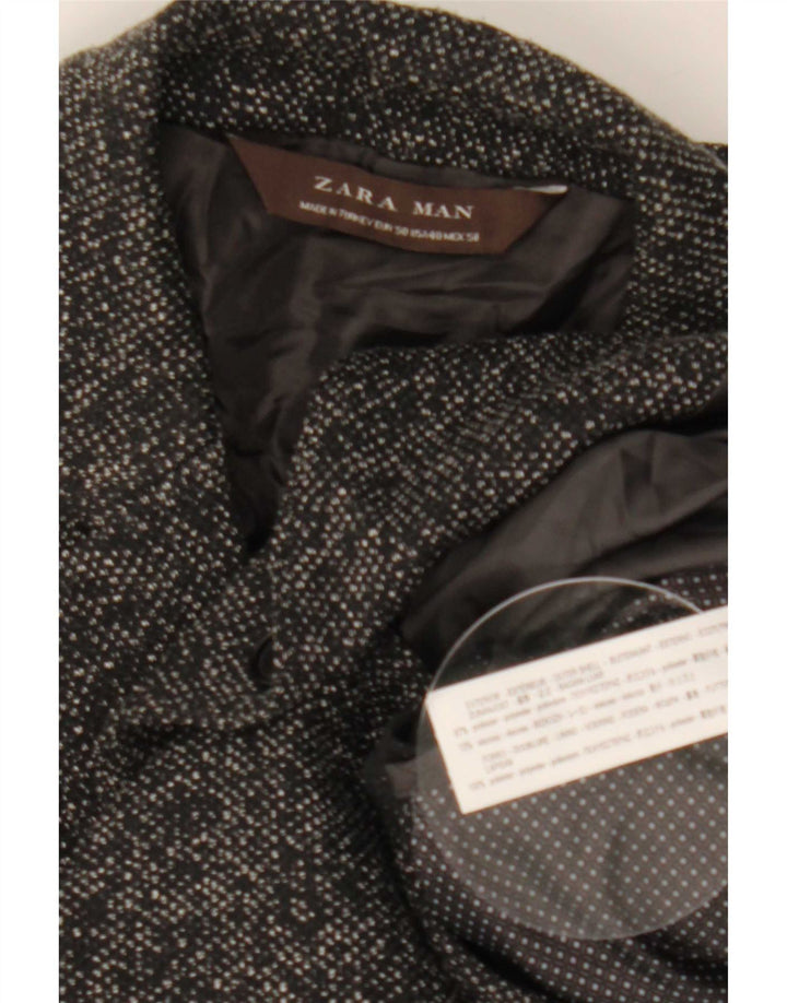 Zara Chaqueta tipo blazer de 2 botones para hombre EU 50 Poliéster gris medio