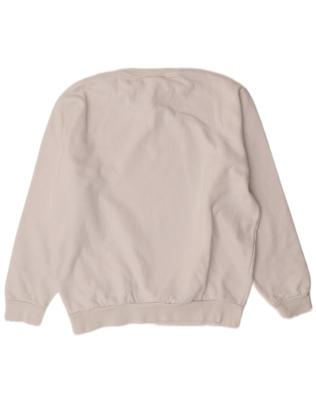 ELLESSE Sudadera tipo jersey para hombre, talla grande, algodón blanco