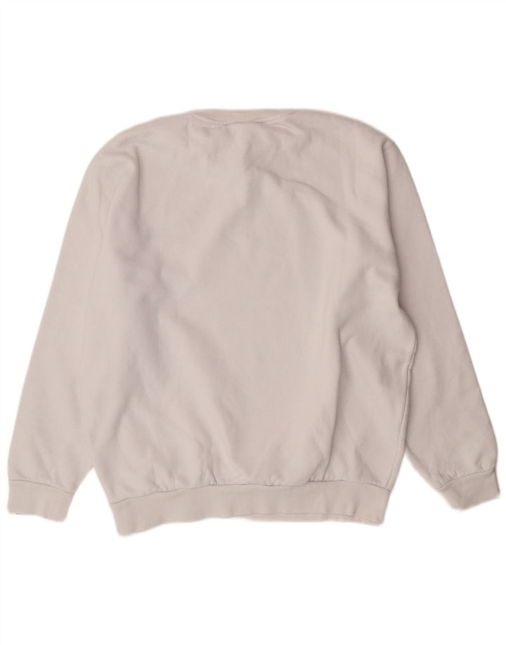 ELLESSE Sudadera tipo jersey para hombre, talla grande, algodón blanco