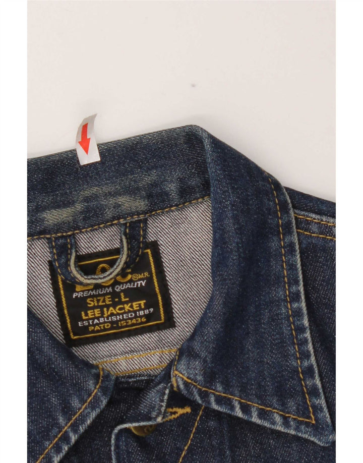 Lee Chaqueta Vaquera para Mujer UK 44 Grande Algodón Azul