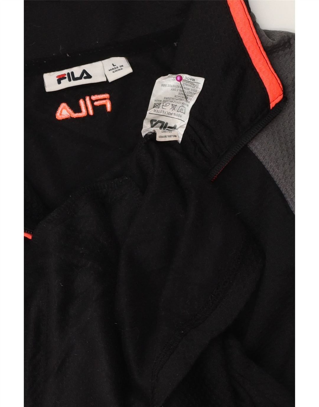FILA - Chaqueta de chándal para hombre, talla grande, color negro, poliéster